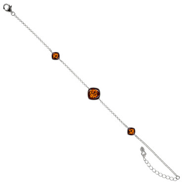 Baltischer Bernstein-Silberarmband (dagen)