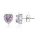 Rose de France Amethyst Silver Earrings