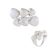 Anillo en plata con Piedra de luna azul (KM by Juwelo)