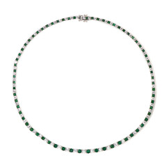 Collana in argento con Smeraldo Zambia (Gems en Vogue)