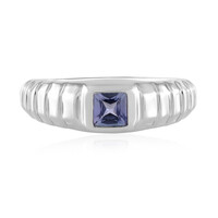 Zilveren ring met een tanzaniet (de Melo)