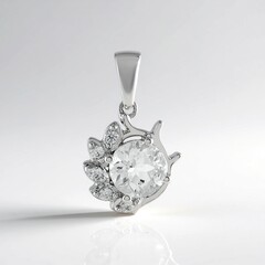Ciondolo in argento con Topazio Bianco