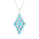 Colgante en plata con Turquesa bella durmiente