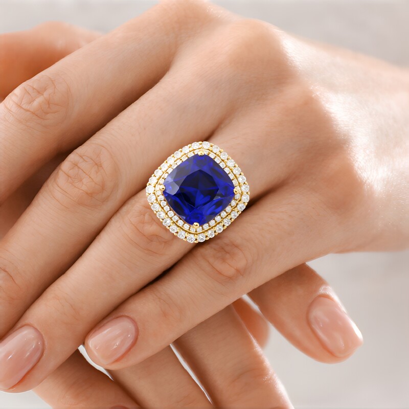 Anillo en oro con Tanzanita AAA (CIRARI)