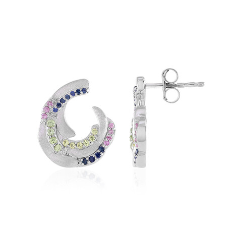 Saphir-Silberohrringe (de Melo)