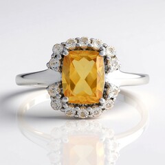 Anello in argento con Citrino