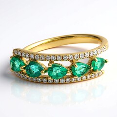Anello in oro con Smeraldo Zambia AAA