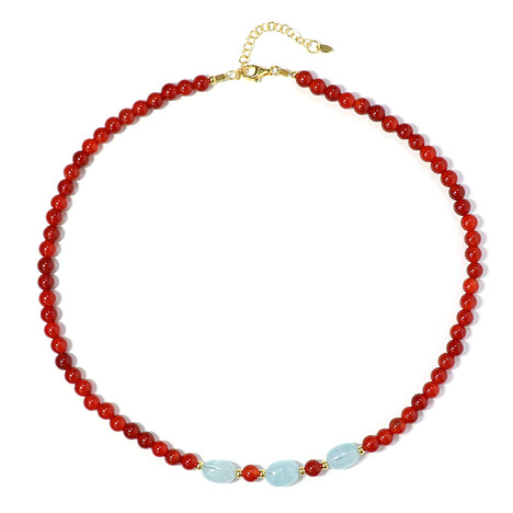 Collana in argento con Onice Rossa