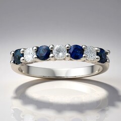 Anello in oro con Zaffiro Ceylon Blu