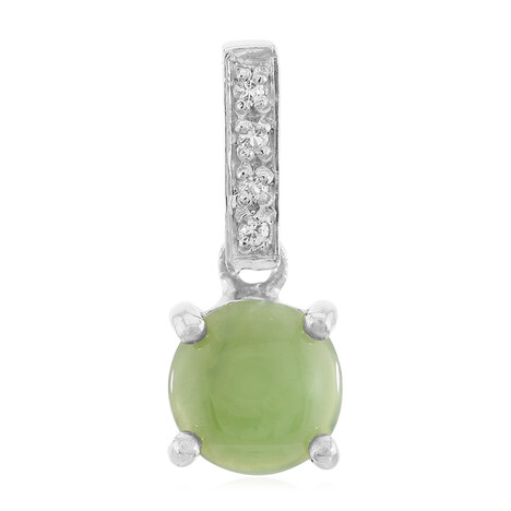 Imperial Chrysoprase Silver Pendant