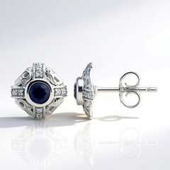 Orecchini in argento con Cianite del Nepal