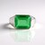 Anello in argento con Quarzo Verde Smeraldo