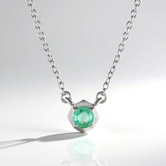 Collana in argento con Smeraldo Russo (de Melo)