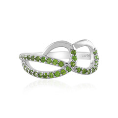 Anello in argento con Diopside Russo