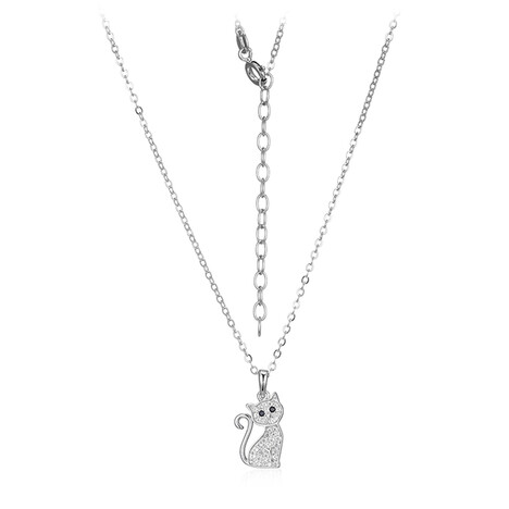 Weißer Topas-Silberhalskette