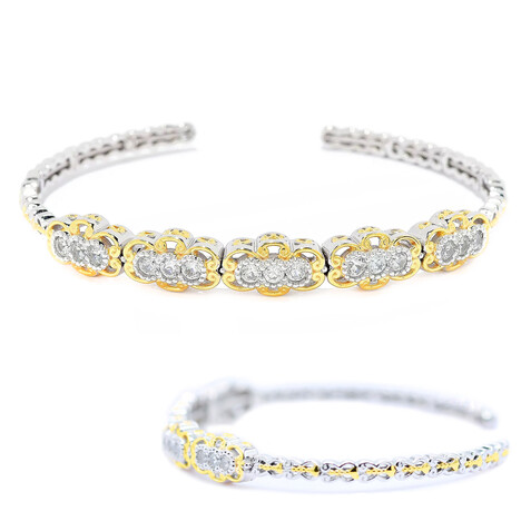 Zircon Silver Bangle (Gems en Vogue)
