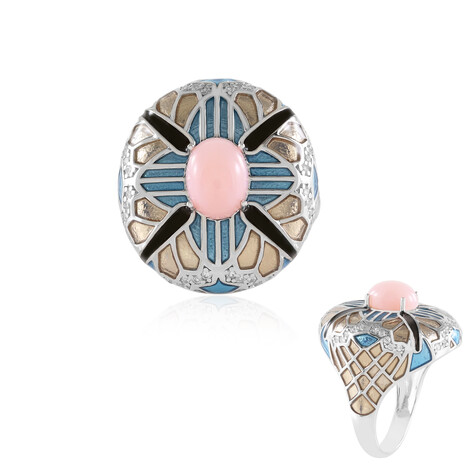 Anello in argento con Opale Rosa (Adela Silber)