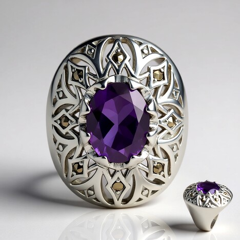 Anello in argento con Ametista (Annette classic)