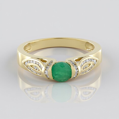 Anello in oro con Smeraldo Brasiliano (de Melo)