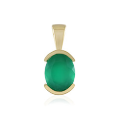 Pendentif en argent et Onyx vert