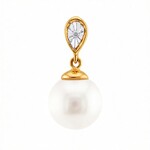 9K White Freshwater Pearl Gold Pendant (TPC)