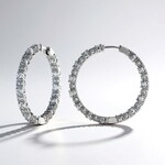 Orecchini in argento con Topazio Bianco (Adela Silber)