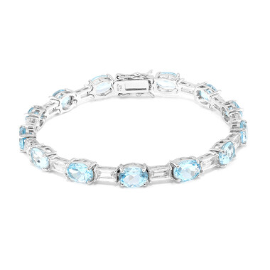 Sky Blue Topaz Silver Bracelet