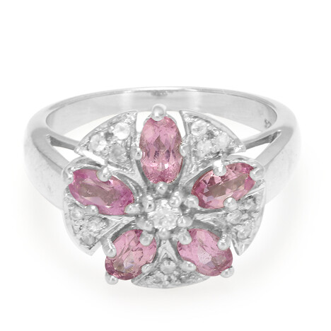 Pink Cuprian Tourmaline Silver Ring