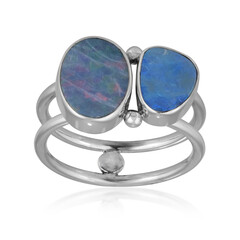 Opal-Dublette-Silberring