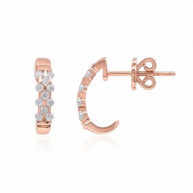 Gouden oorbellen met Diamanten SI1 (G) (Annette)