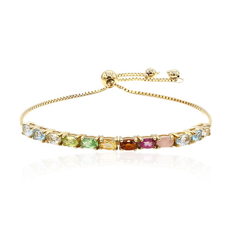 Brazalete en plata con Topacio azul cielo