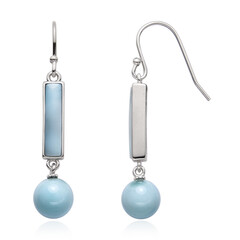Boucles d'oreilles en argent et Larimar