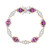 Bracelet en argent et Grenat magenta (Gems en Vogue)