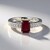 Anello in argento con Rubino del Madagascar