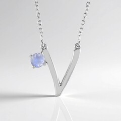Collana in argento con Pietra di Luna Arcobaleno