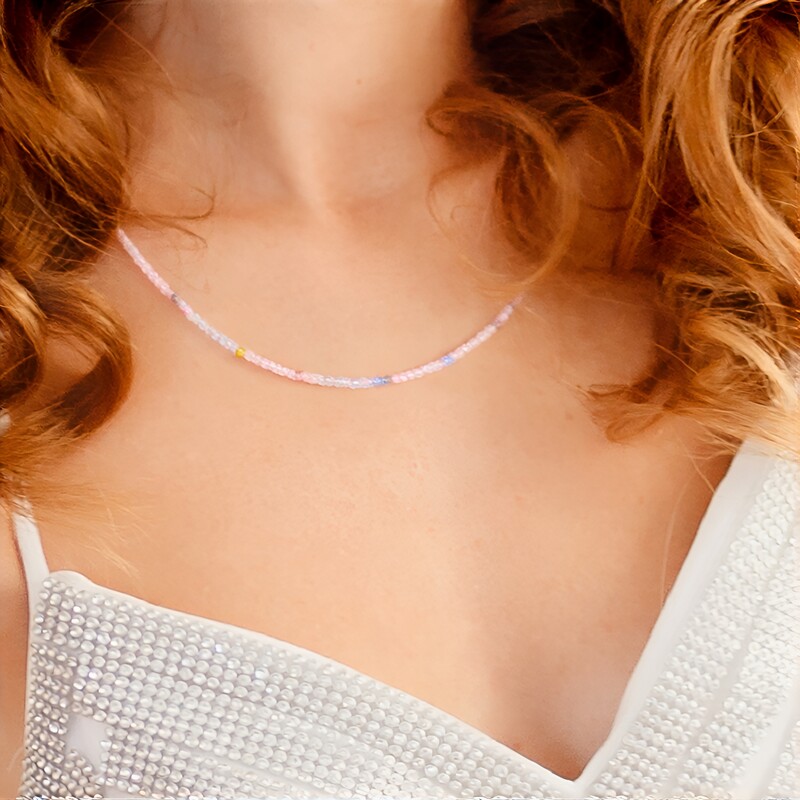 Brazilian Morganite Silver Necklace