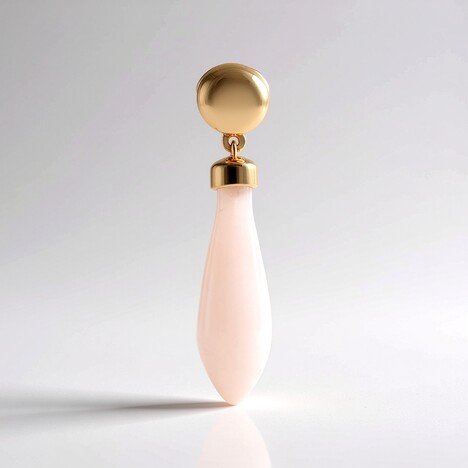 Ciondolo in argento con Quarzo Rosa (MONOSONO COLLECTION)