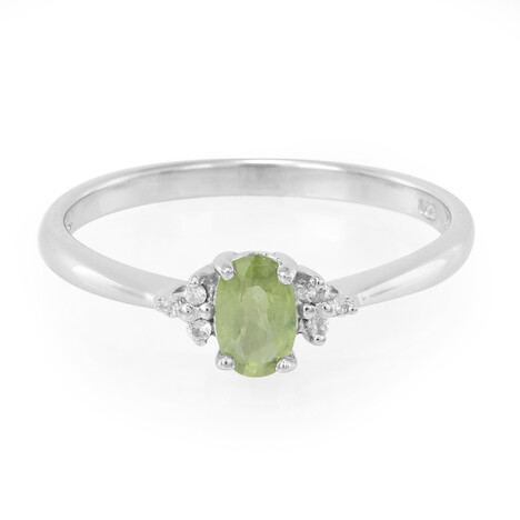 Grüner Saphir-Silberring