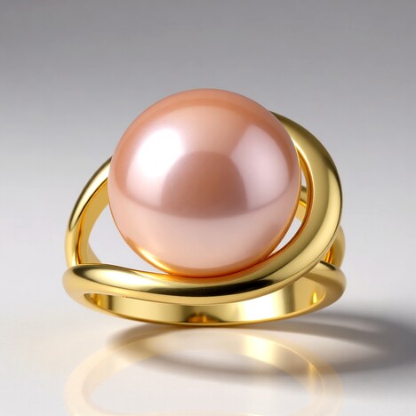 Bague en argent et Perle Ming de couleur pourpre (TPC)