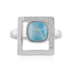 Anillo en plata con Larimar (MONOSONO COLLECTION)