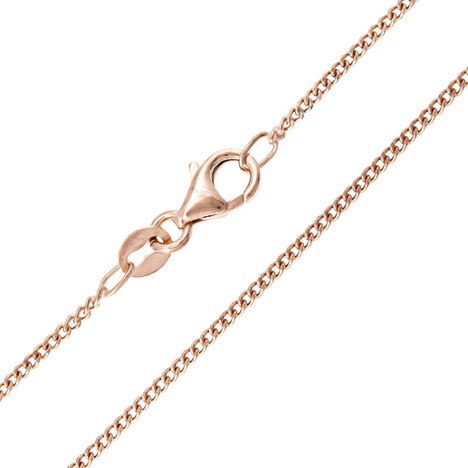 Silber-Panzerkette - 2,5 g - 45 cm - rosévergoldet