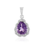 Lavendel-Amethyst-Silberanhänger