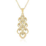 I2 Schokoladen-Brillant-Silberhalskette