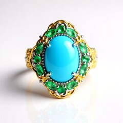 Anello in argento con Turchese Sleeping Beauty (Gems en Vogue)