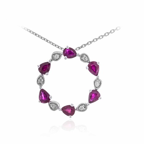 Collana in oro con Rubino Mozambico AAA (CIRARI)