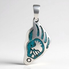 Ciondolo in argento con Turchese Kingman Mohave Blu (Jones Lee)