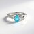 Anello in argento con Apatite Blu