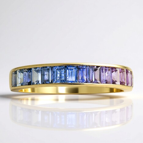 Anello in oro con Zaffiro Fancy (CIRARI)