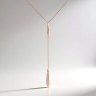 Collana in argento con Perla Keshi d'Acqua Dolce Viola