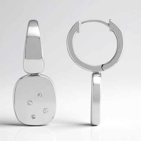 Orecchini in argento con Diamante I1 (G) (Annette)